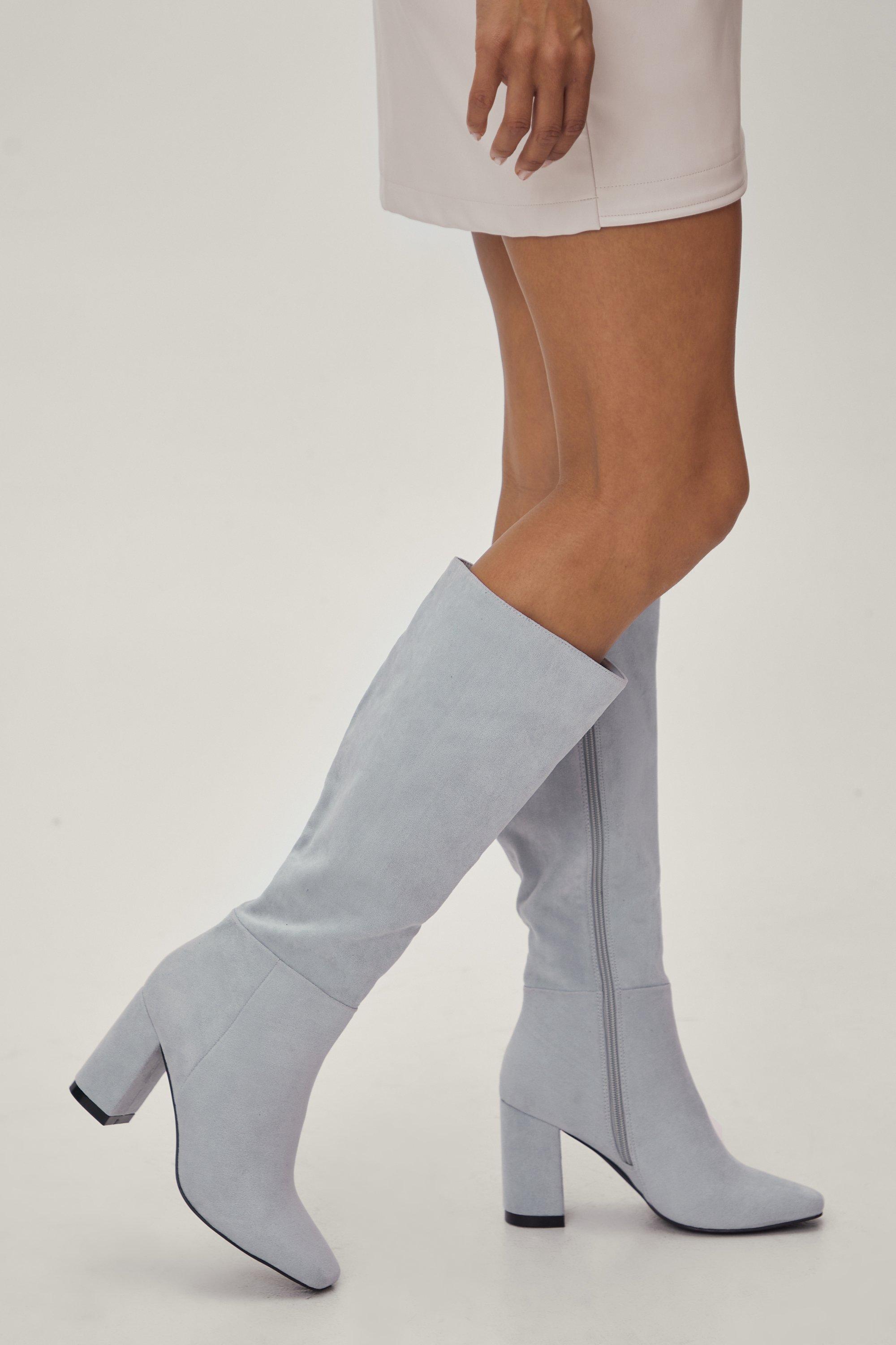 Boohoo grey boots store